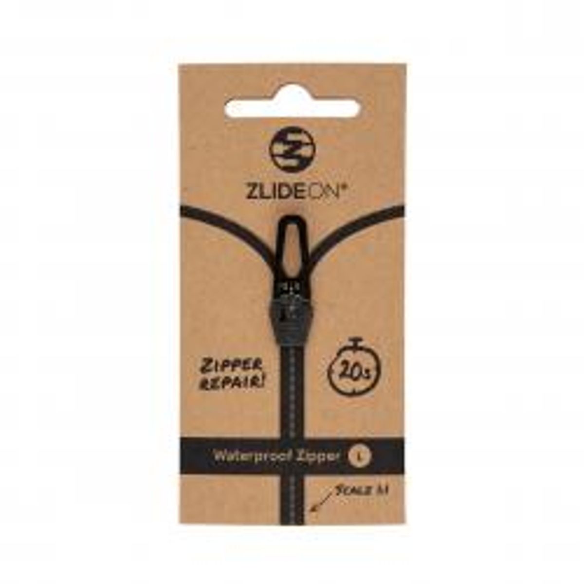 Zlideon Waterproof Zipper L - Black - Str. L - Lynlås