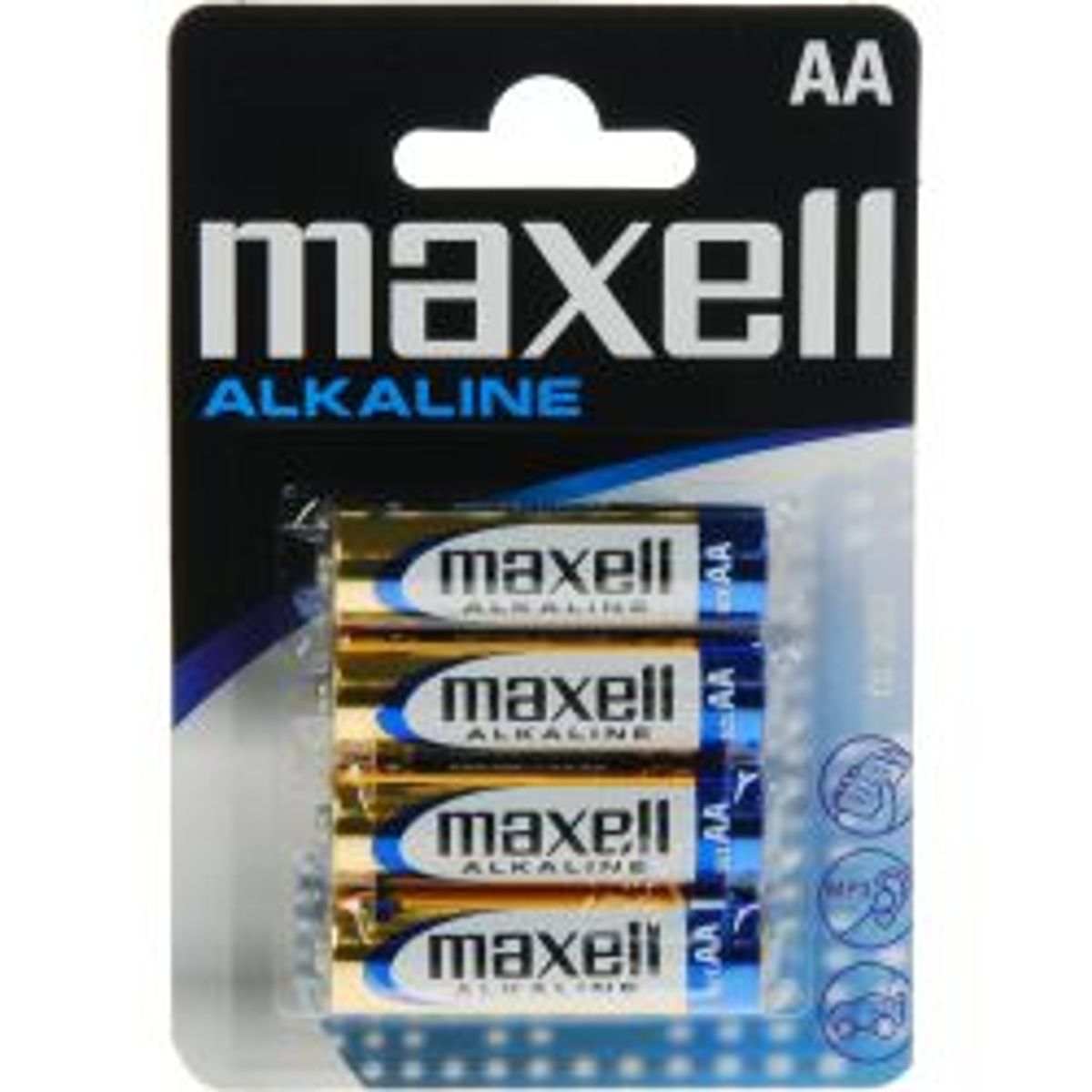 Maxell Batteries, Aa (lr06), Alkaline, 1.5v, 4-pack