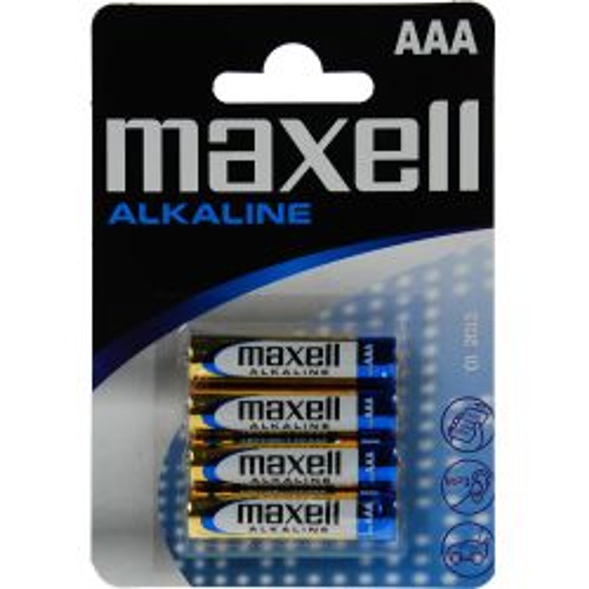 Maxell Batteries, Aaa (lr03), Alkaline, 1.5v, 4-pack