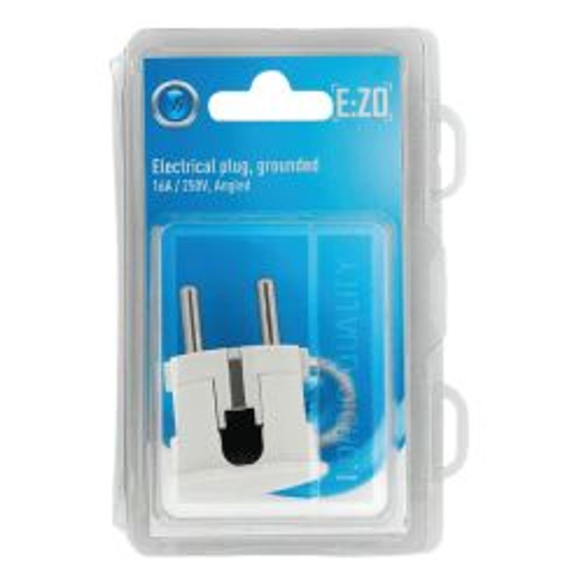 Nordic_quality_power E:zo Plug Angled Earthed, White - Stik