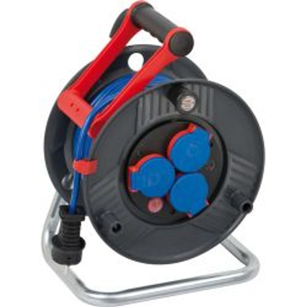 Brennenstuhl Cable Reel 3xcee 7/3, 1xcee 7/7, Ip 44, Switch, 25m, Black