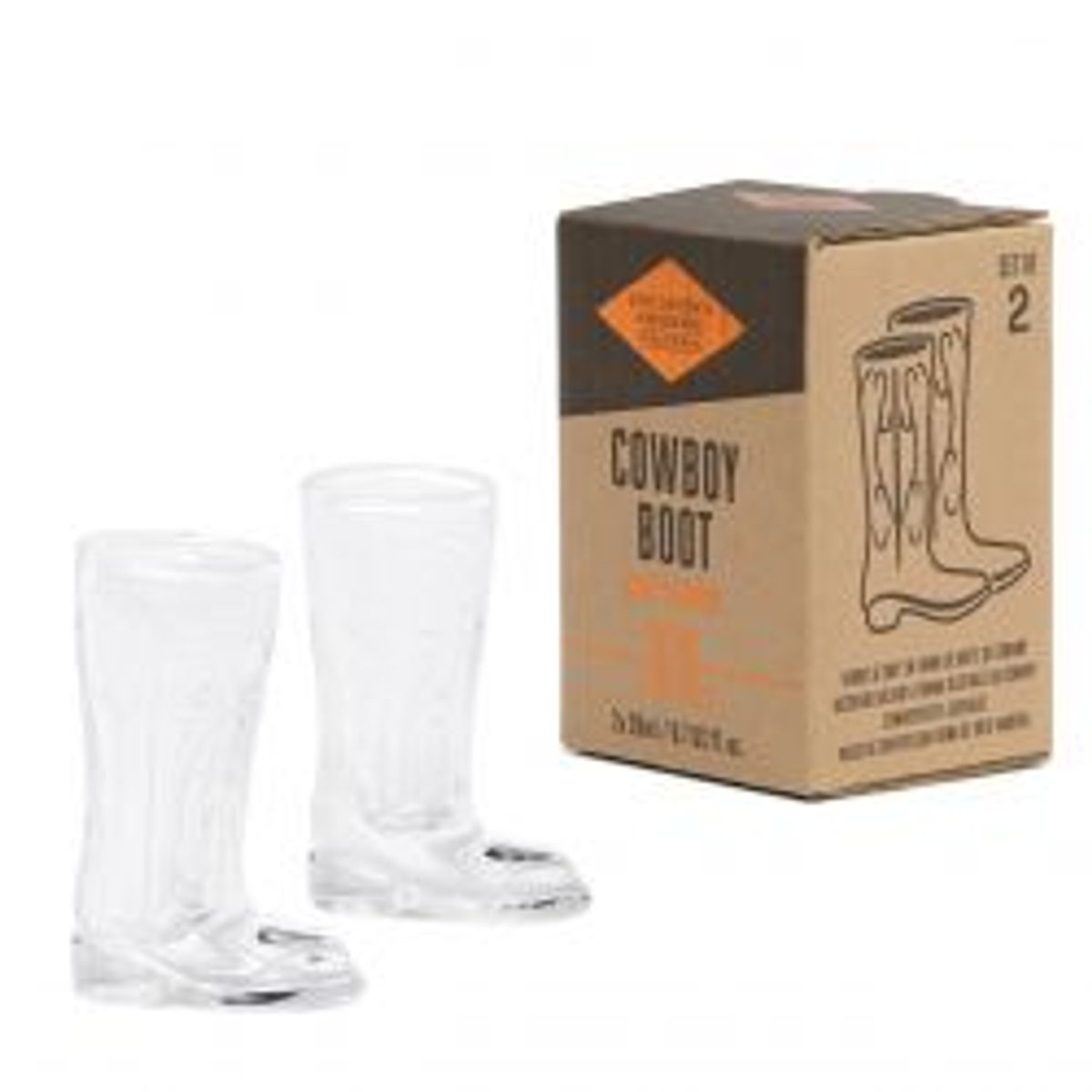 Gentlemen's Hardware Cowboy Boot Shot Glasses (set Of 2) - Glas