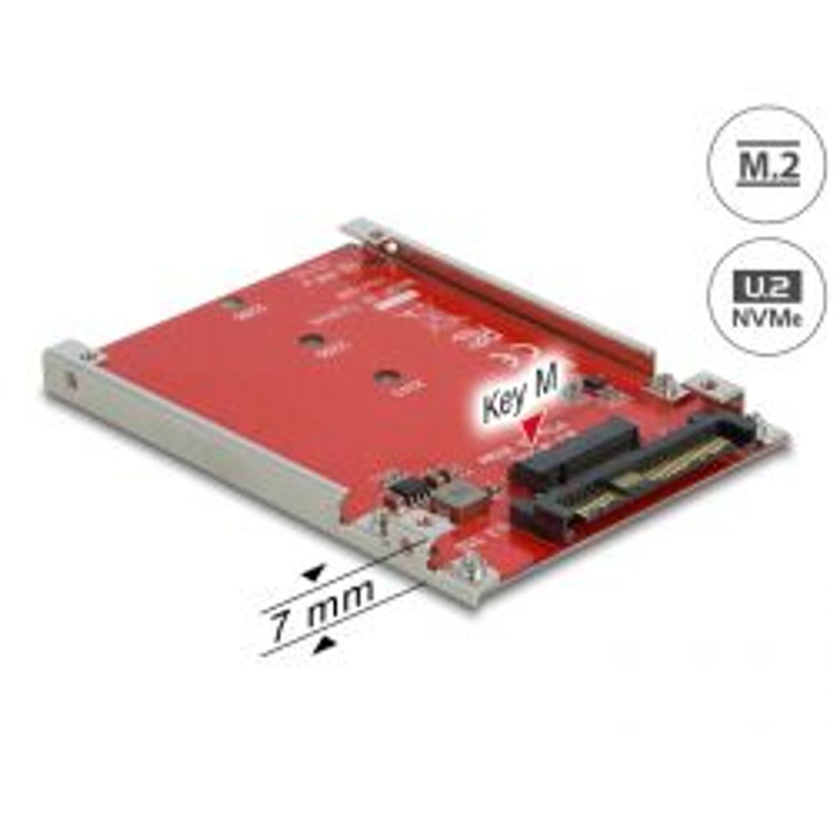 Delock 2.5 Converter U.2 Sff-8639>m.2 Nvme Key M - 7 Mm