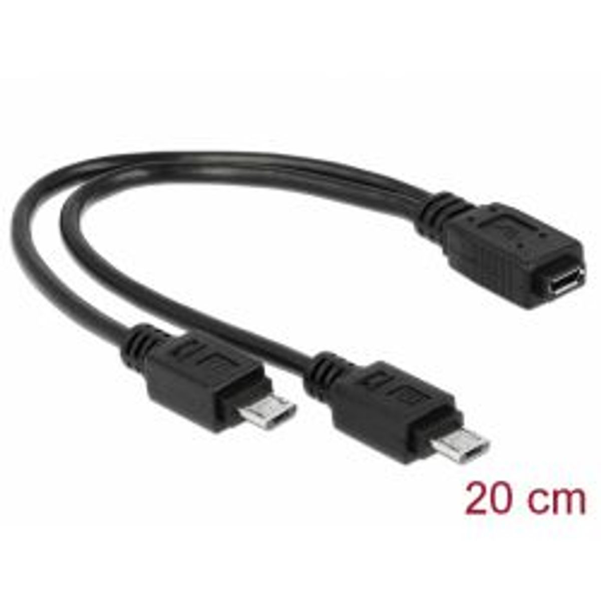 Delock Cable Usb Micro B Female > 2 X Usb Micro-b Male 20 Cm