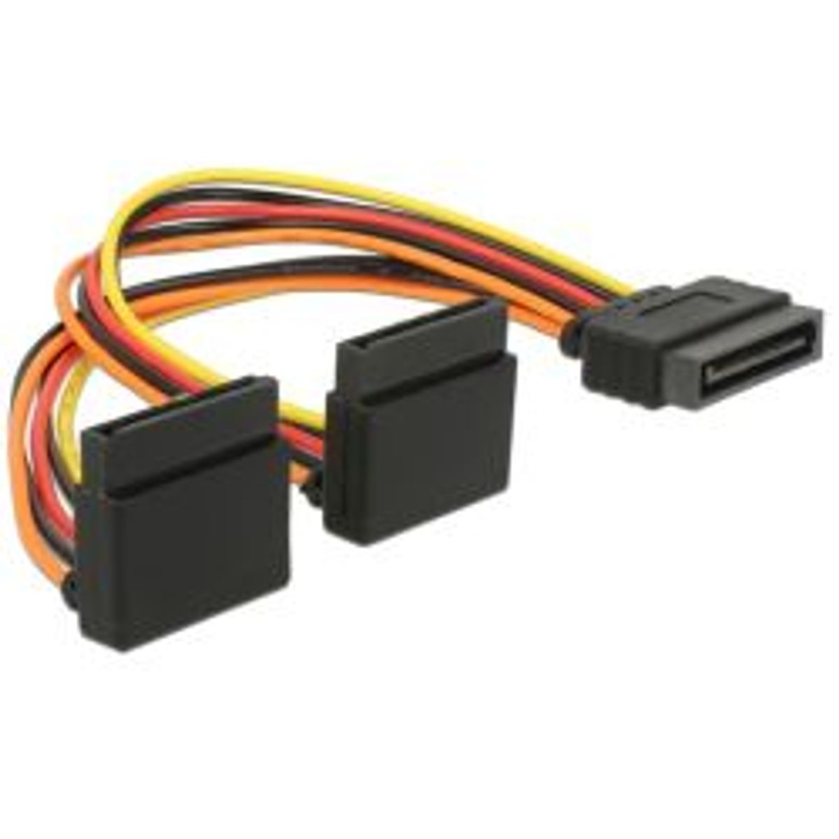 Delock Cable Sata 15 Pin Power Plug W/ Latching Function>2xsata