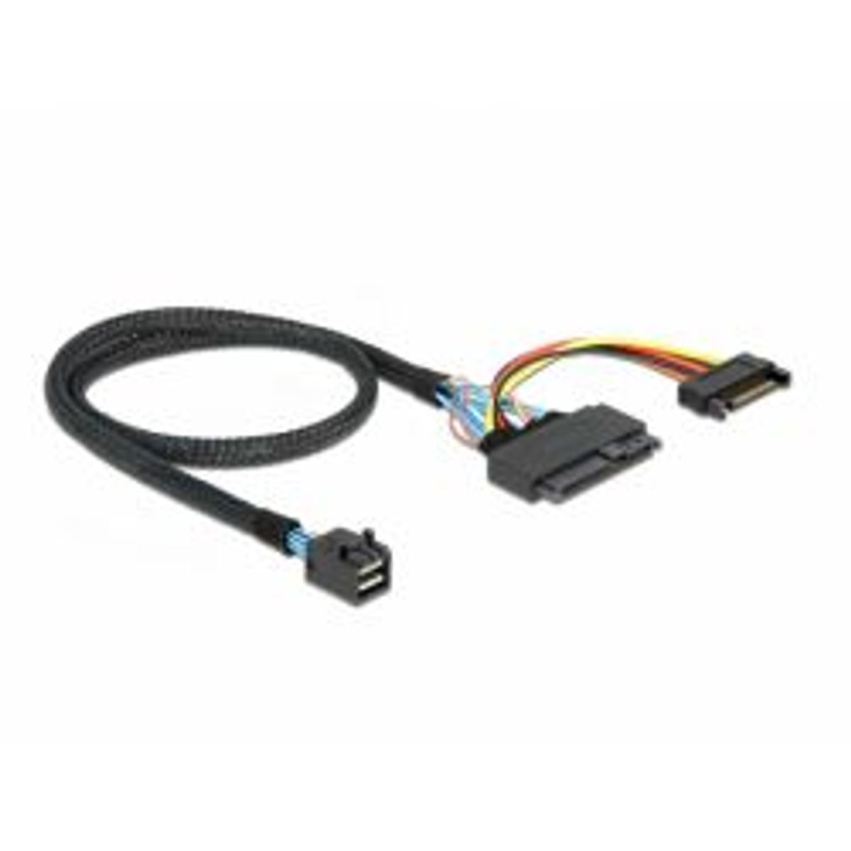 Delock Cable Sff-8643 Male>u.2 Sff-8639 Female +sata Power 50cm