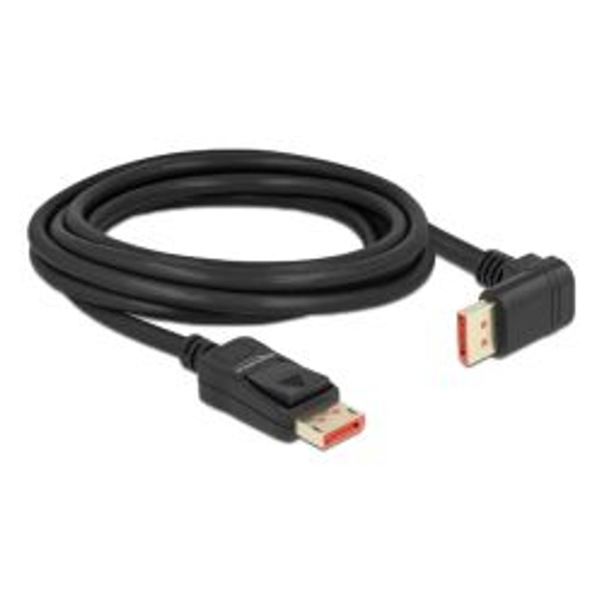 Delock Displayport Cable Male>male 90 ° Downwards Angled 8k 60hz 3m