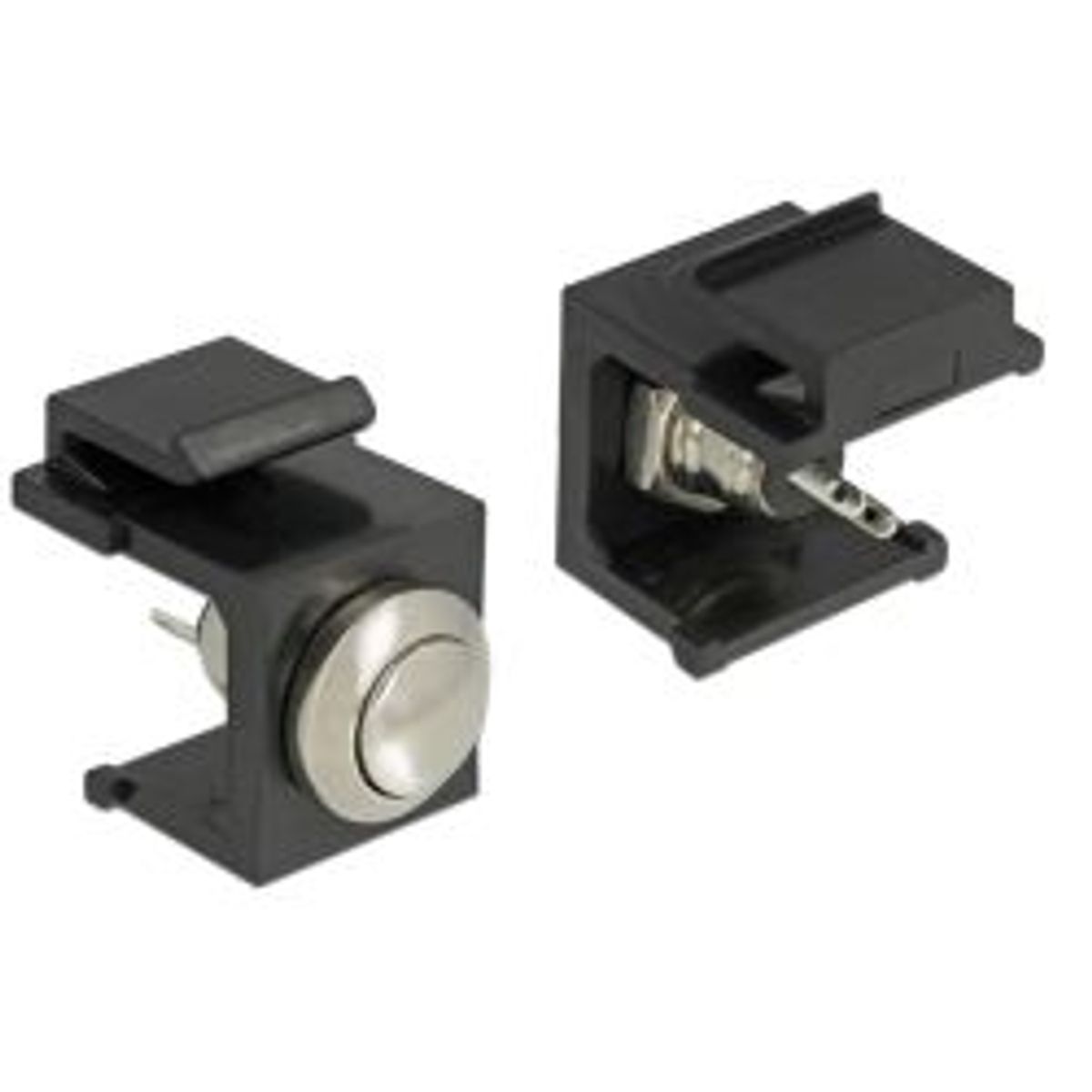 Delock Keystone Push-button Black