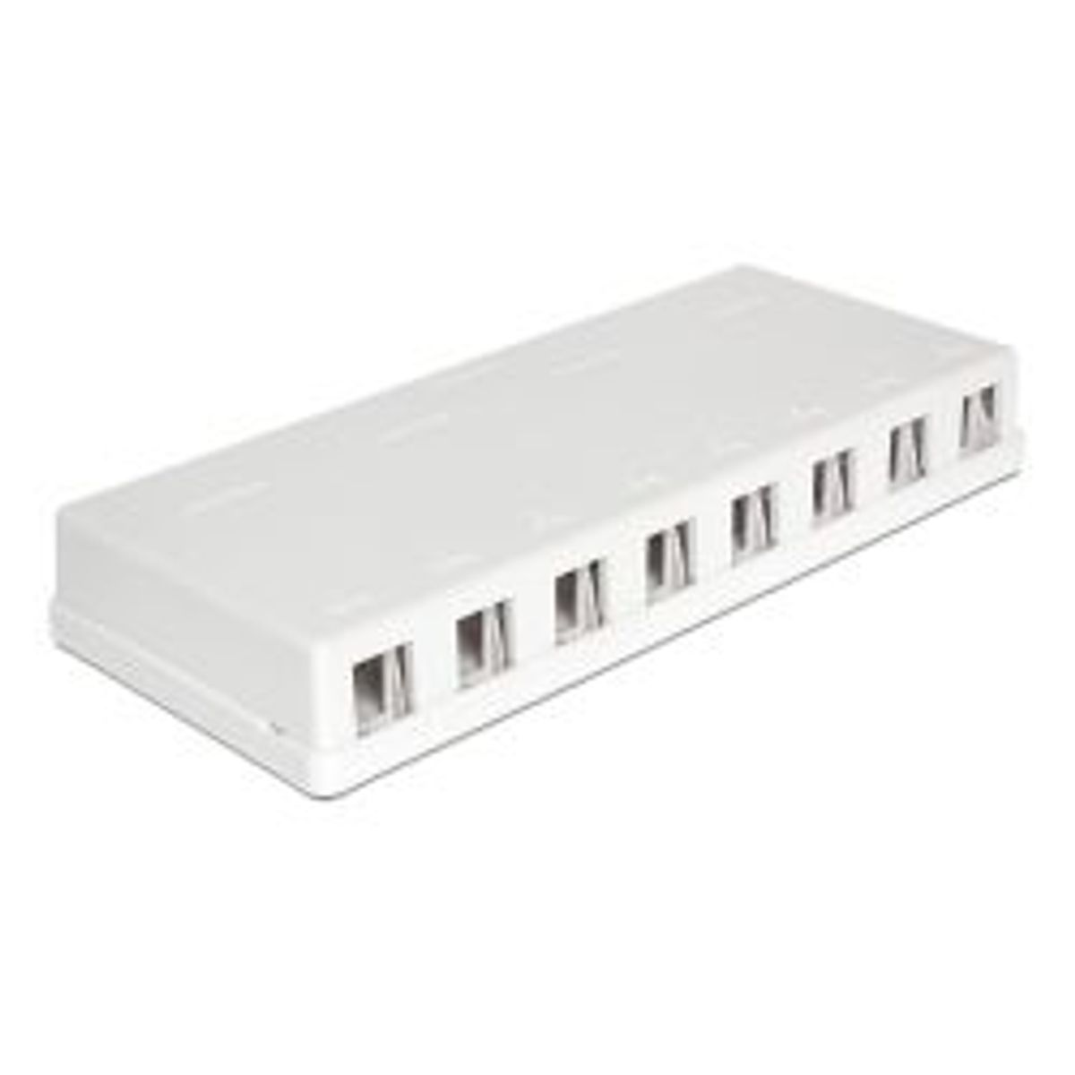 Delock Keystone Surface Mounted Box, 8-ports, White