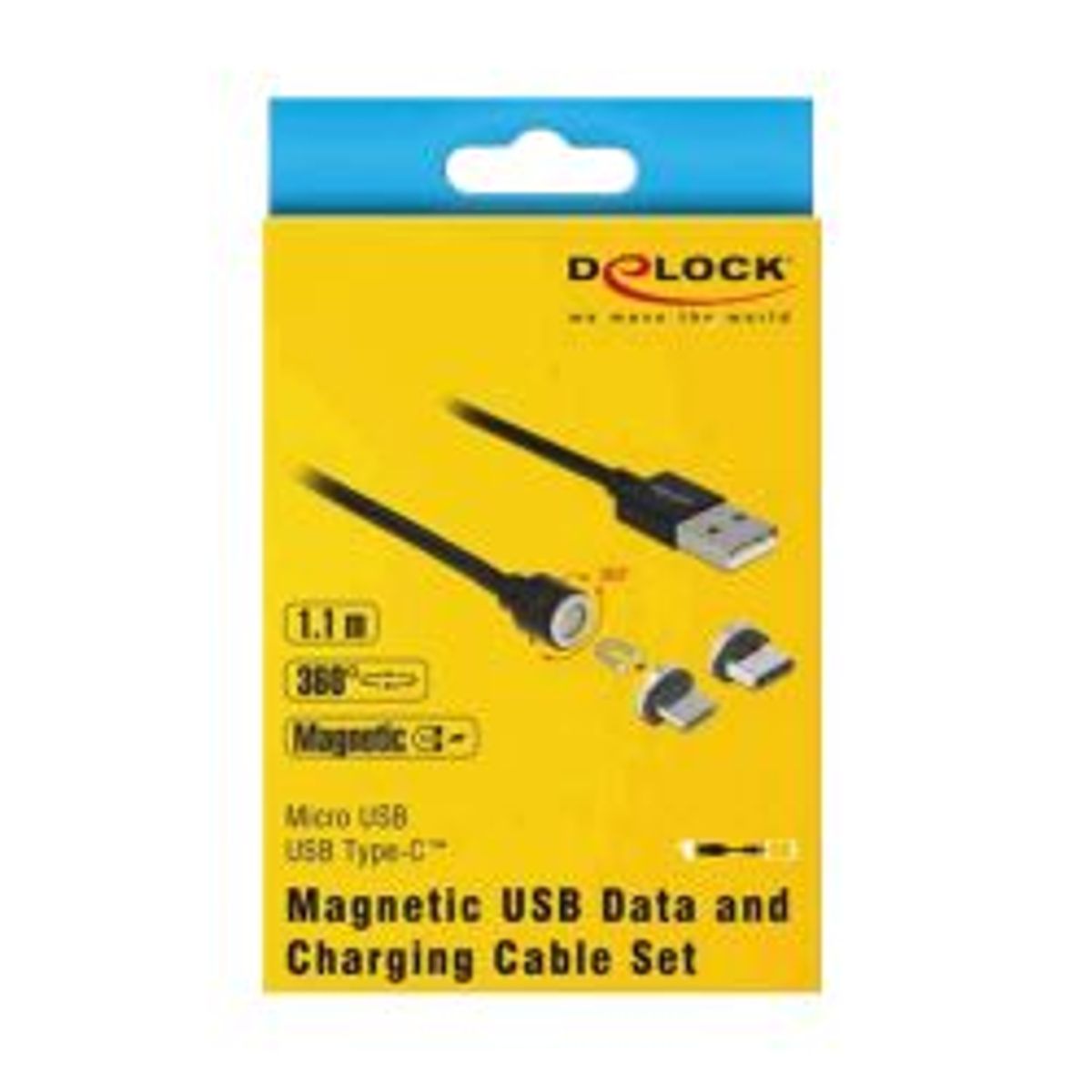 Delock Magnetic Usb Data Charging Cable Set Microusb/usb Typec 1 M