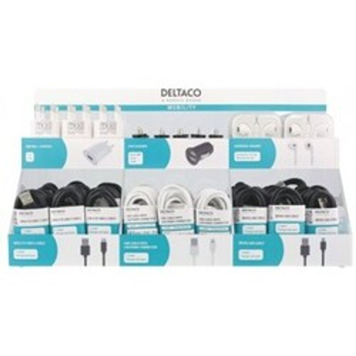 Deltaco Counter Display Starter Pack, 85 Products Included - Diverse