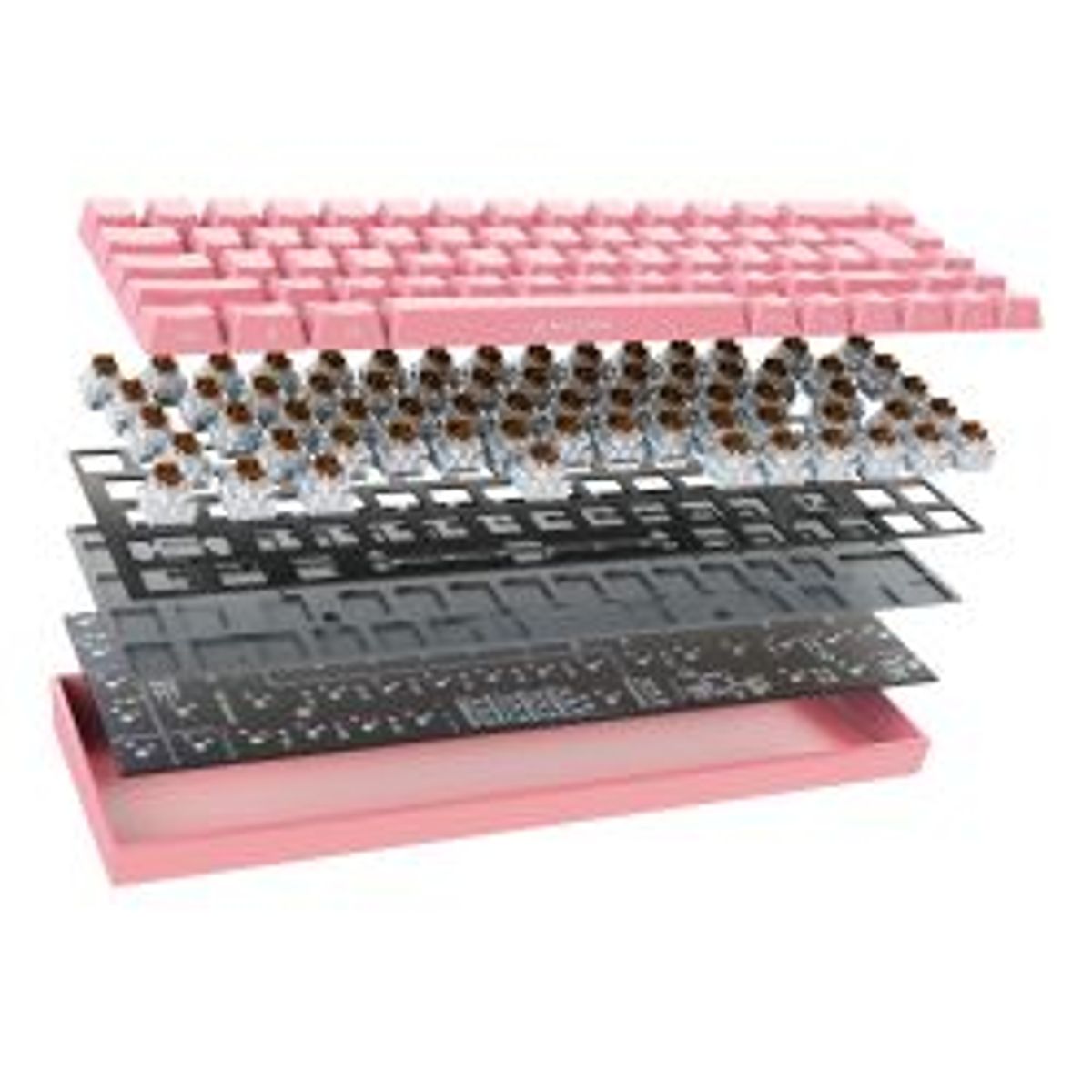 Deltaco_gaming Pk95 Wireless 65% Keyboard Rgb Kailh Brown Nordic Pink - Keyboard