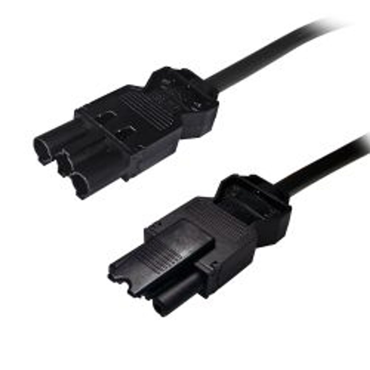 Deltaco Gst18 Power Cable, Gst18 Male - Gst18 Female, Black, 2m - Kabel