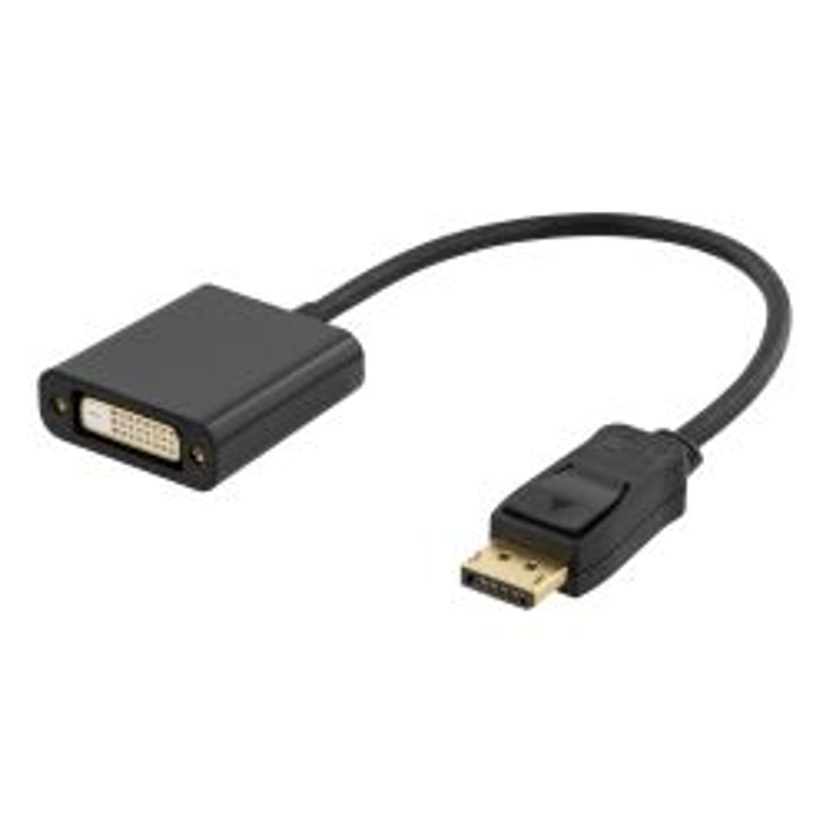 Deltaco Displayport - Dvi-d Single Link Adapter, 0.2m, Black - Adapter