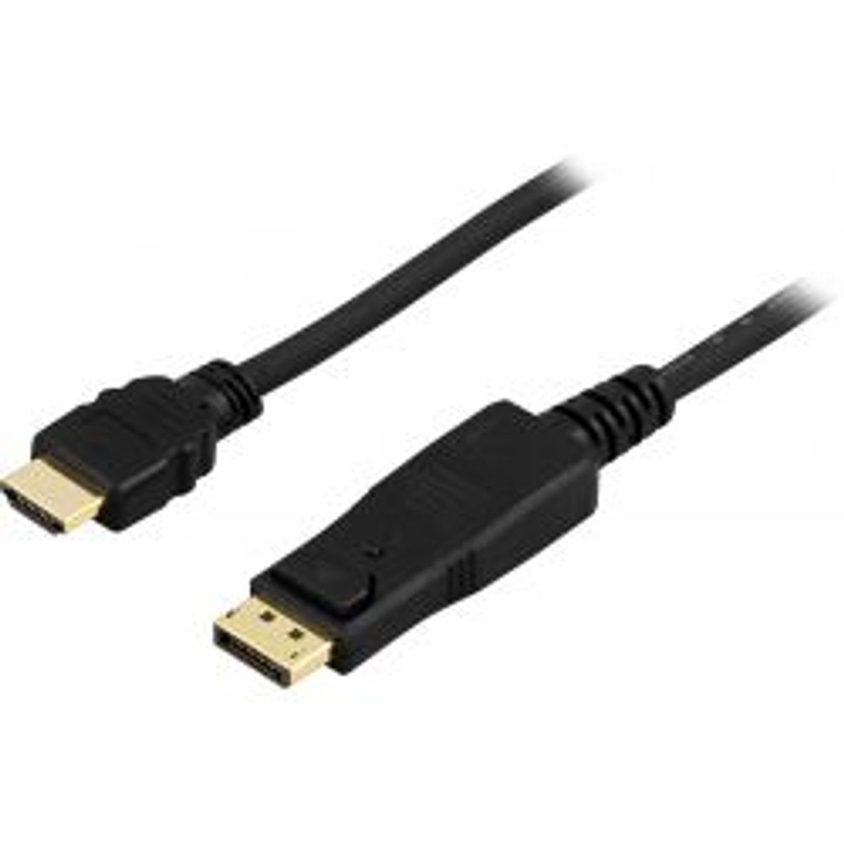 Deltaco Displayport To Hdmi Cable, 20-pin Male - Male, 3m, Black