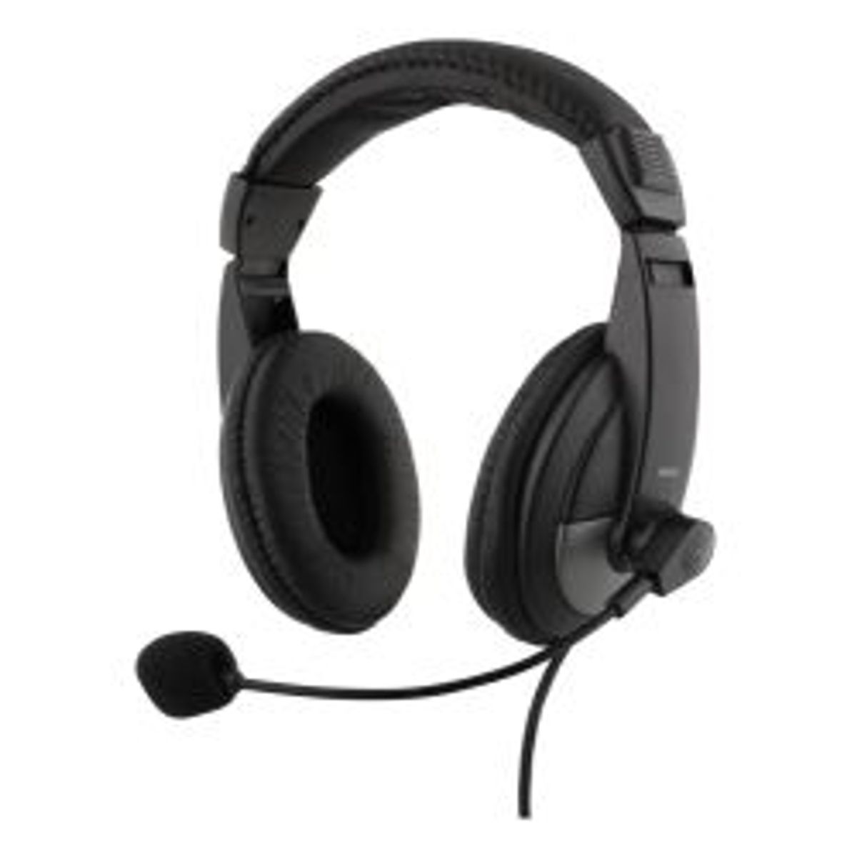 Deltaco Headset, 40mm Element, 1x4-pin 3.5mm Connector, Black - Headset