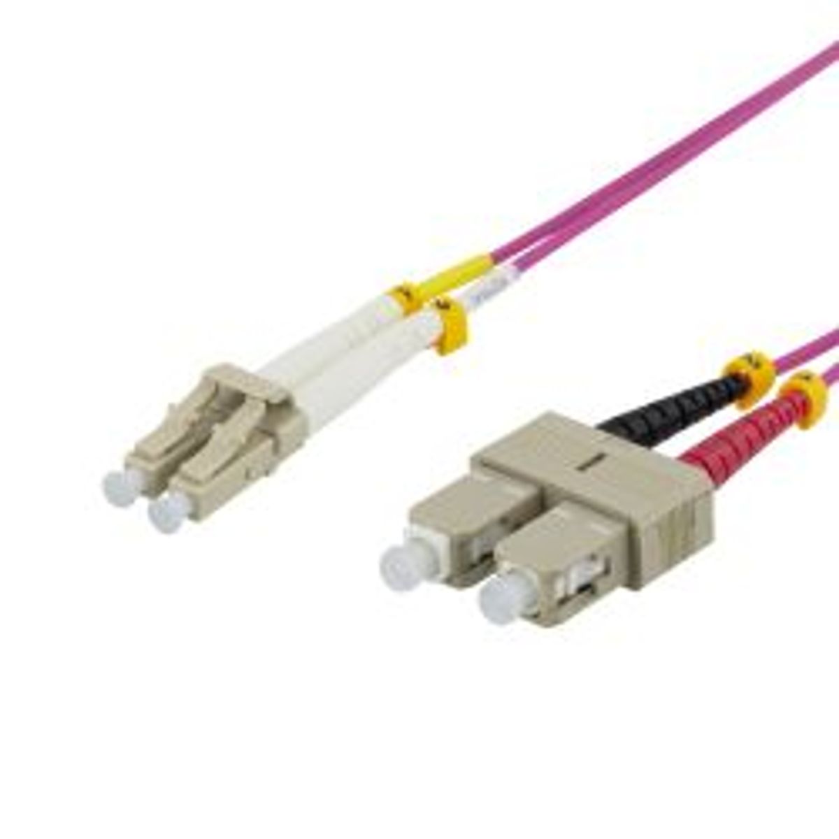 Deltaco Om4 Fiber Cable, Lc ? Sc, Duplex, Multimode, 50/125, 10m