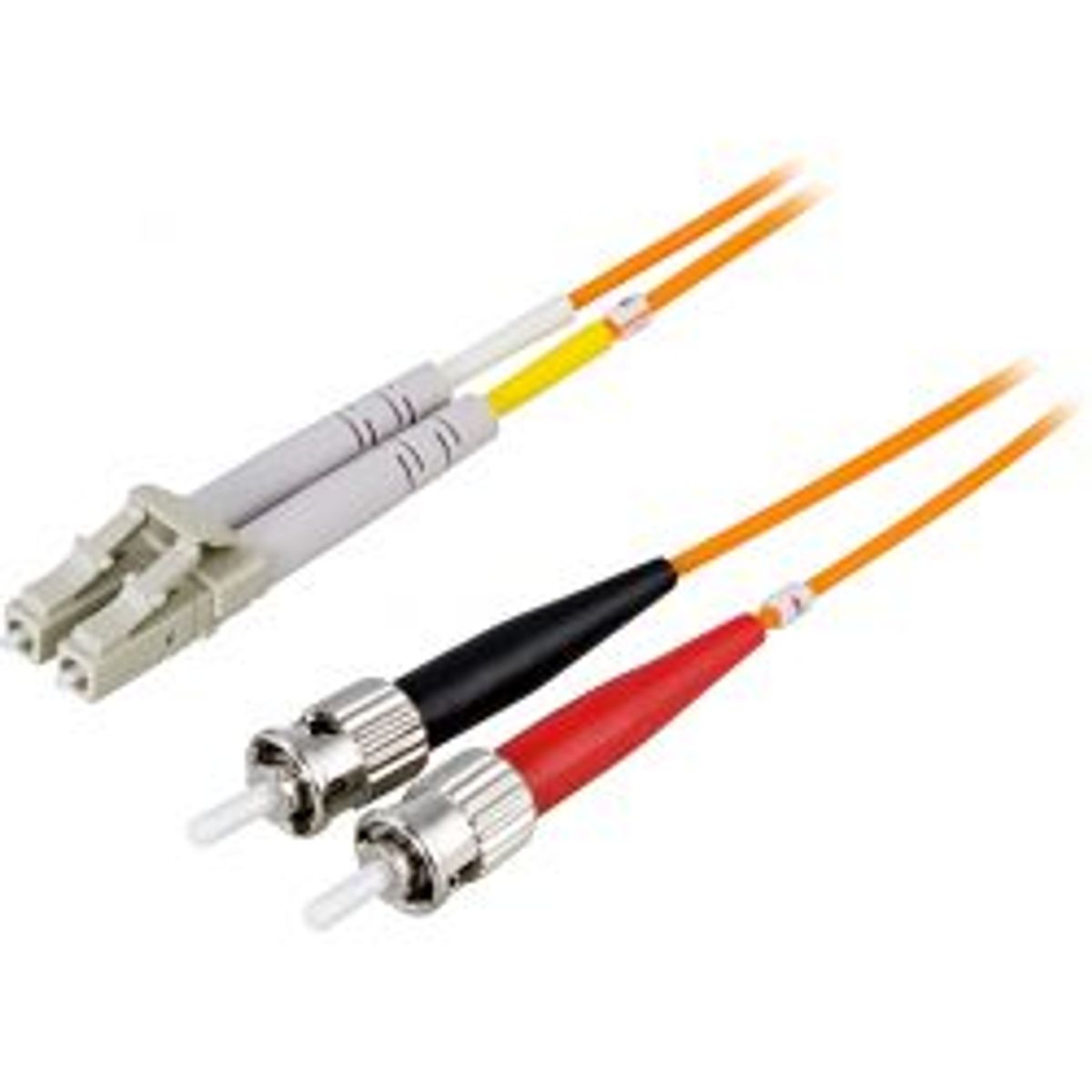 Deltaco Om1 Fiber Cable, Lc - St, Duplex, Upc, 62,5/125, 5m, Orange