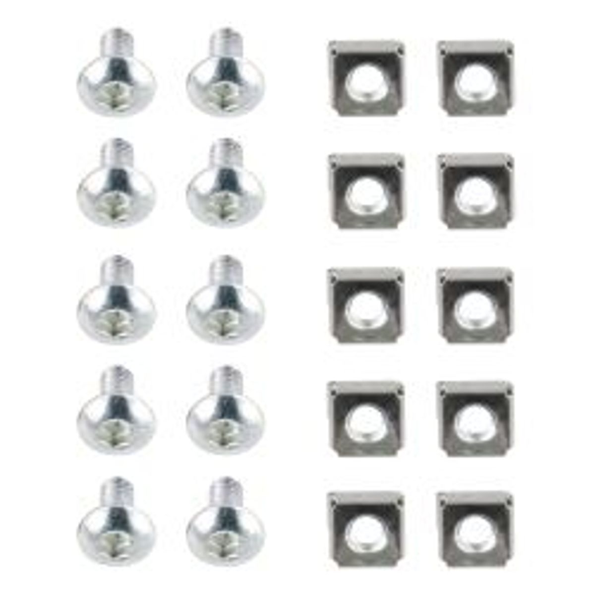 Deltaco M6 Screw Set Hex (washers + Screws + Nuts) 10-pack