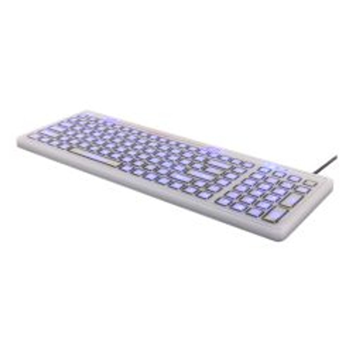 Deltaco Silicone Keyboard, Spill Proof, Blue Led, Ip68, Grey/black