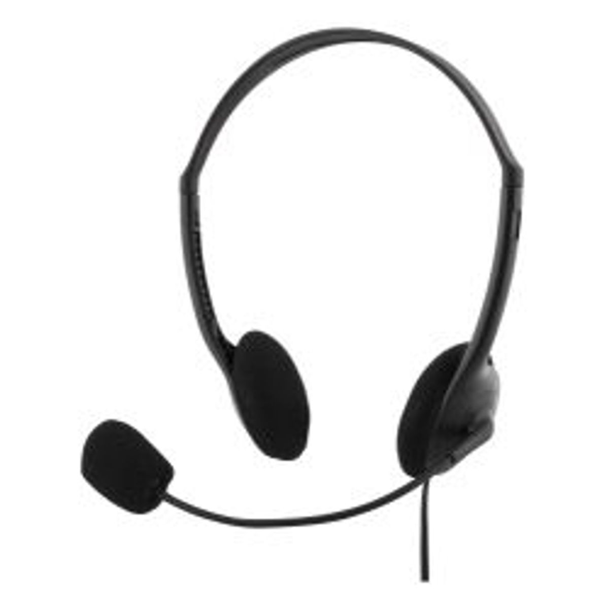 Deltaco Stereo Headset Microphone And Volume Control 2x 35mm Black - Headset