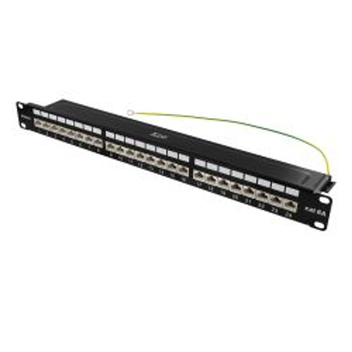 Deltaco Stp Patch Panel, 24xrj45, Cat6a, 1u, 19, Metal, Black