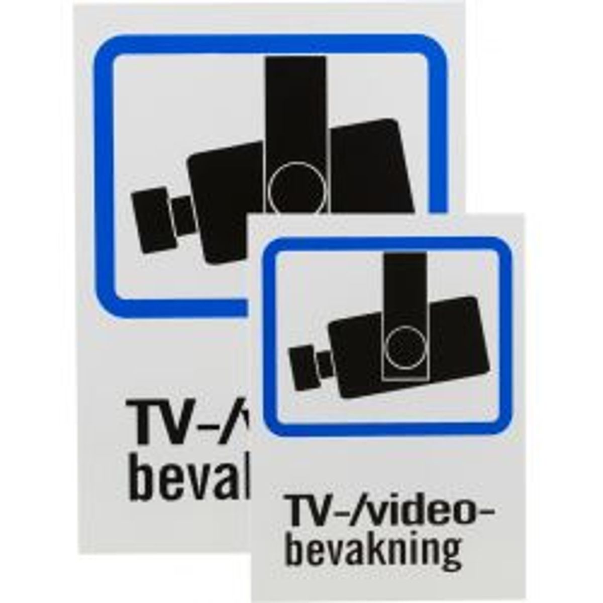 Deltaco Plastic Sign, Tv / Video Surveillance, A4 & A5 Size - Svensk - Diverse