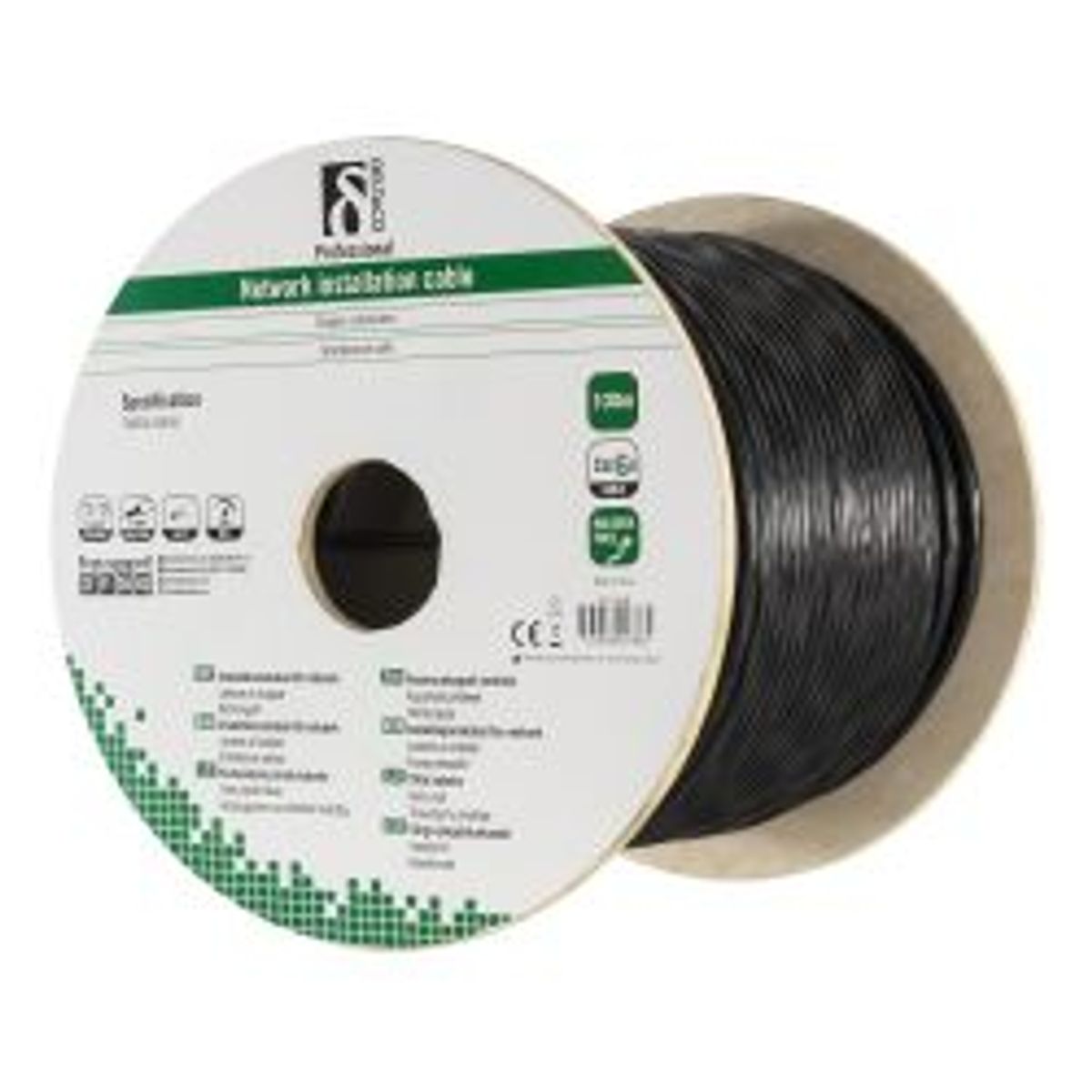 Deltaco U/ftp Cat6 Installation Outdoor Cable 100m Black