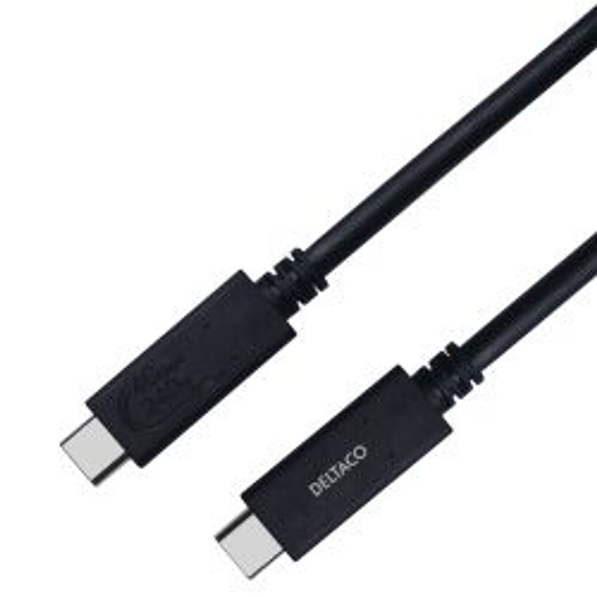 Deltaco Usb4 Gen3, Usb-c - Usb-c, 5a Epr, Black, 0,8m - Kabel