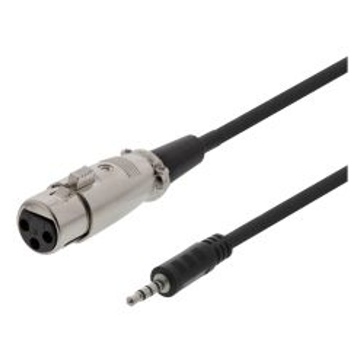 Deltaco Xlr To 3,5mm Adapter, 1,5m, 3-pin Xlr, Cisco Pinout, Black