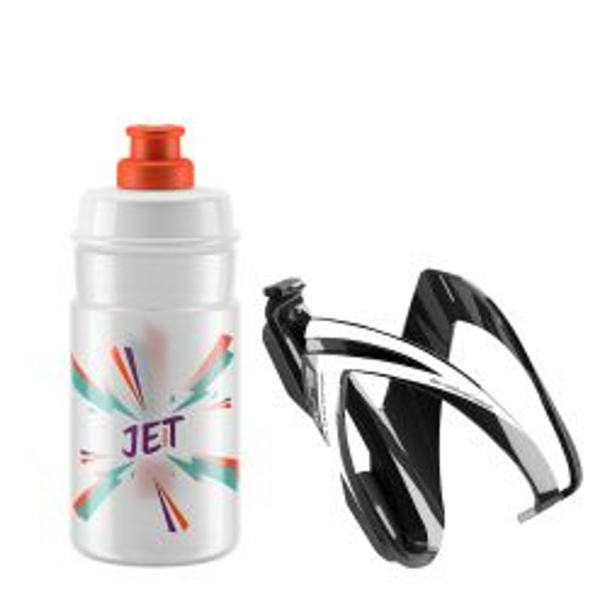 Elite Kit CEO Black Glossy +Bottle Jet 350ml Clear Log Or - Flaskeholder