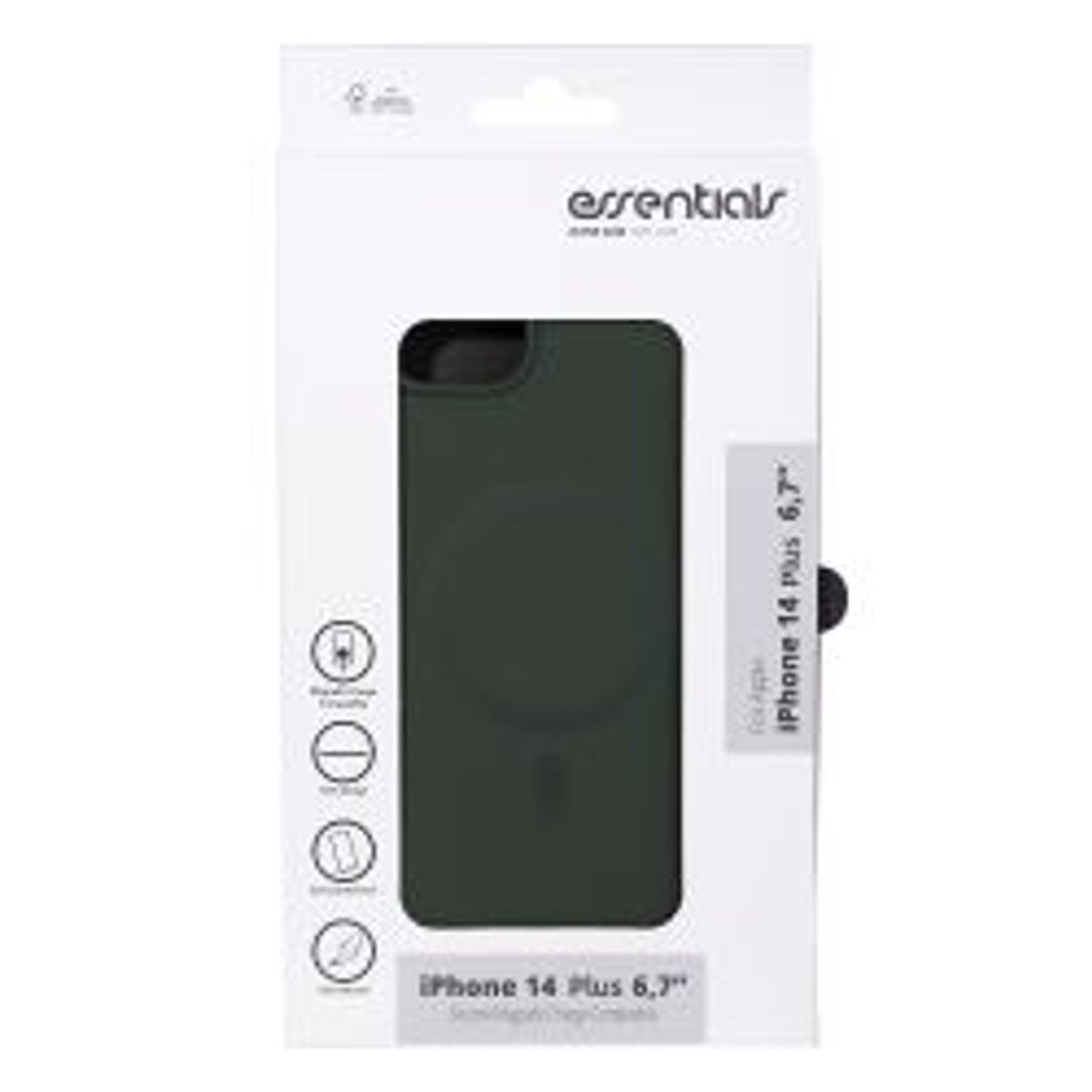 Essentials Iphone 14 Plus Silicone Mag Back Cover, Green