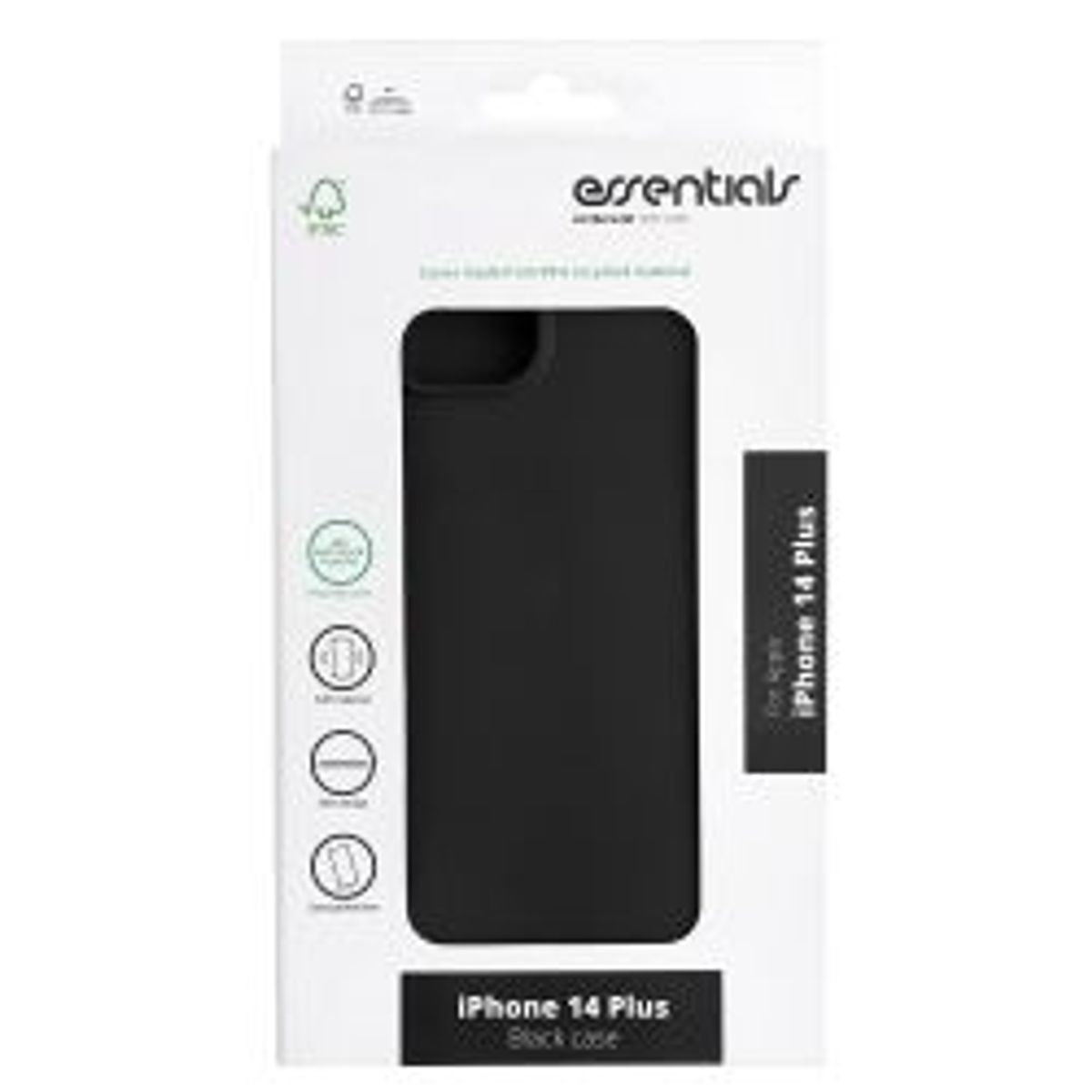 Essentials Iphone 14 Plus Recycled Tpu Cover, Black