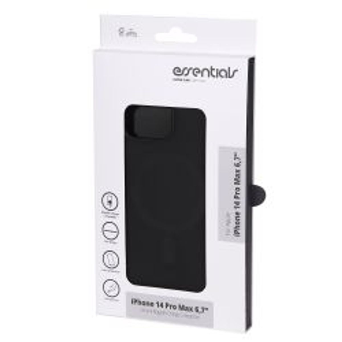 Essentials Iphone 14 Pro Max Silicone Mag Back Cov,black