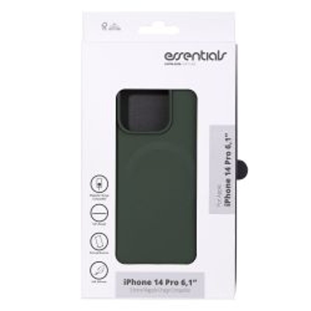 Essentials Iphone 14 Pro Silicone Mag Back Cover, Green