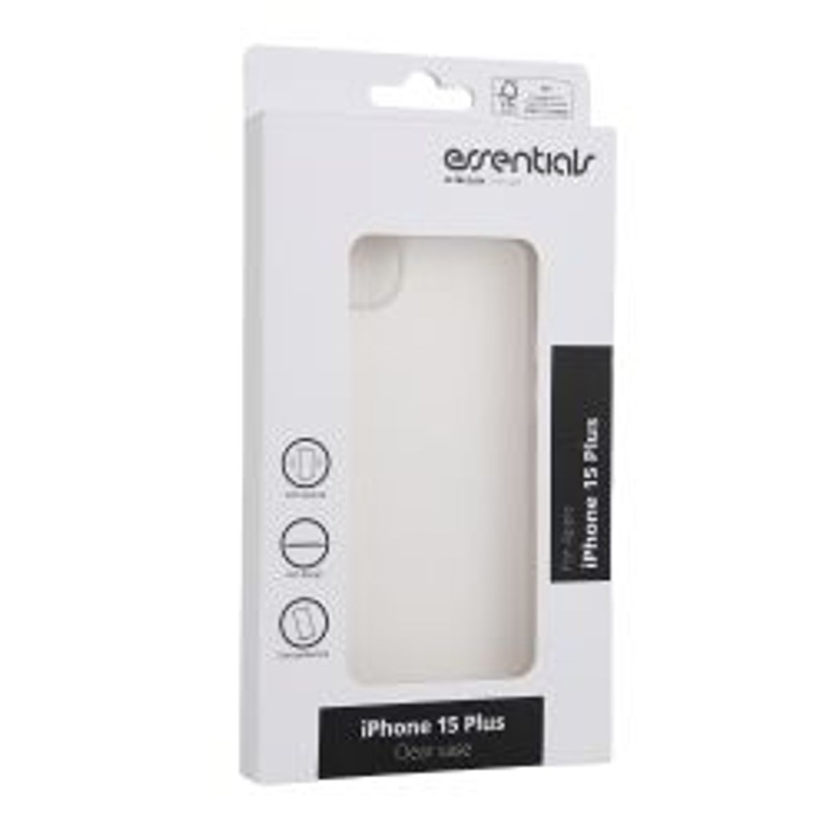 Essentials Iphone 15 Plus Tpu Back Cover, Transparent