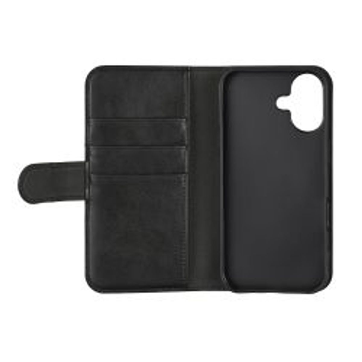 Essentials Iphone 16 Pu Wallet, Recycled, 3 Cards, Black