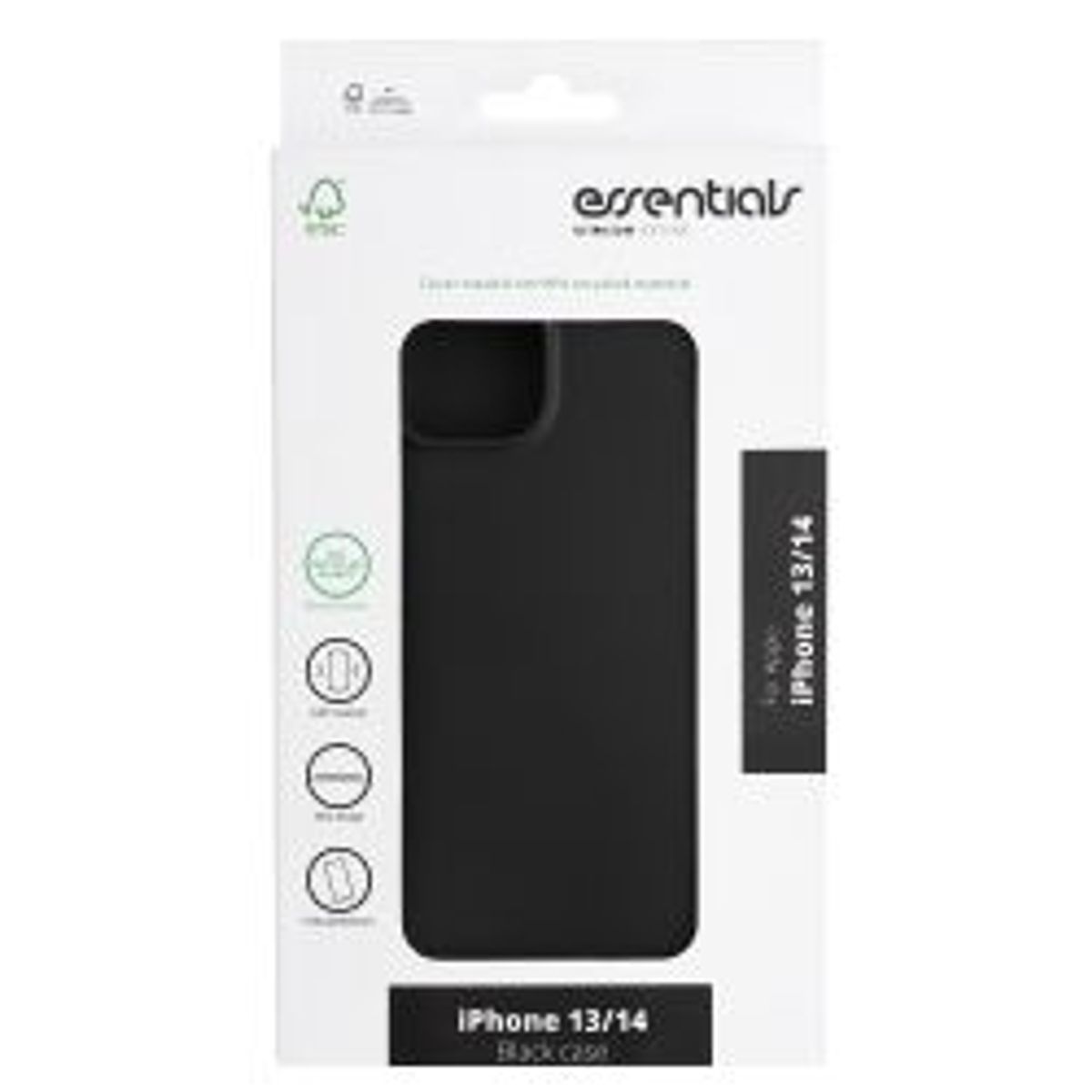 Essentials Iphone 13/14 Recycled Tpu Cover, Black - Mobilcover