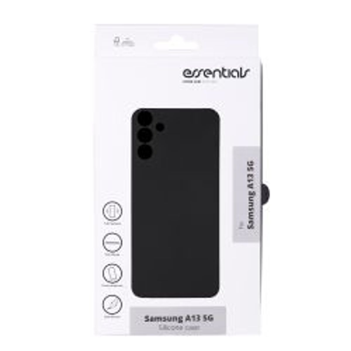 Essentials Samsung Galaxy A13 5g Silicone Back Cover, Black