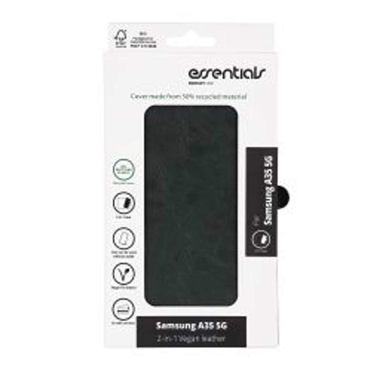 Essentials Samsung Galaxy A35 5g Pu Wallet, Detachable, Green