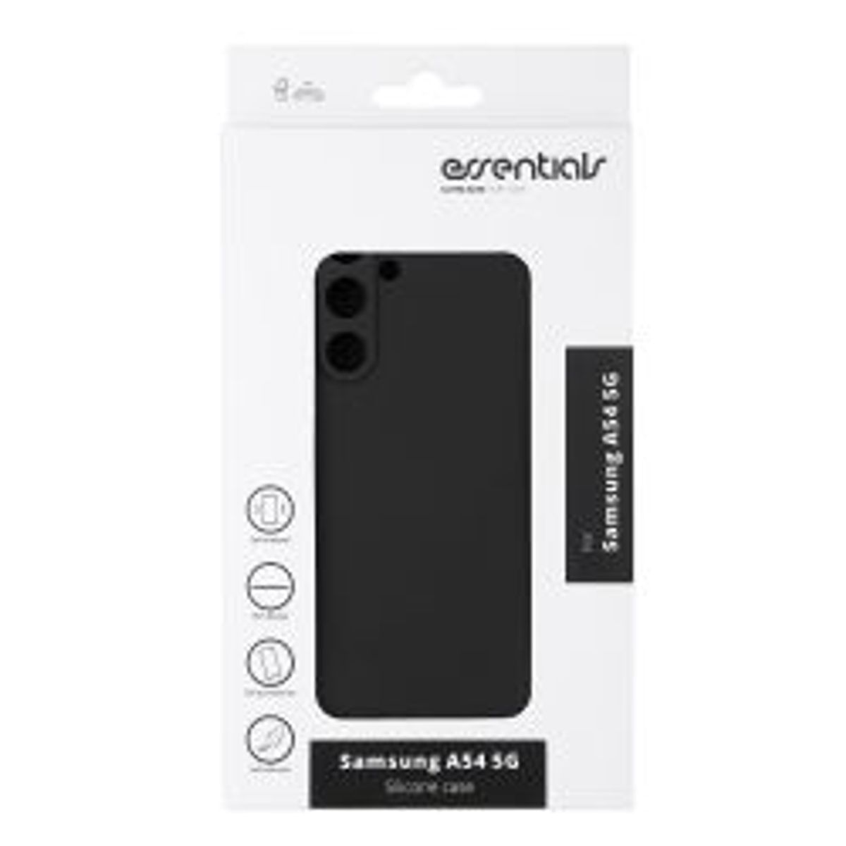 Essentials Samsung Galaxy A54 5g Silicone Back Cover, Black - Mobilcover