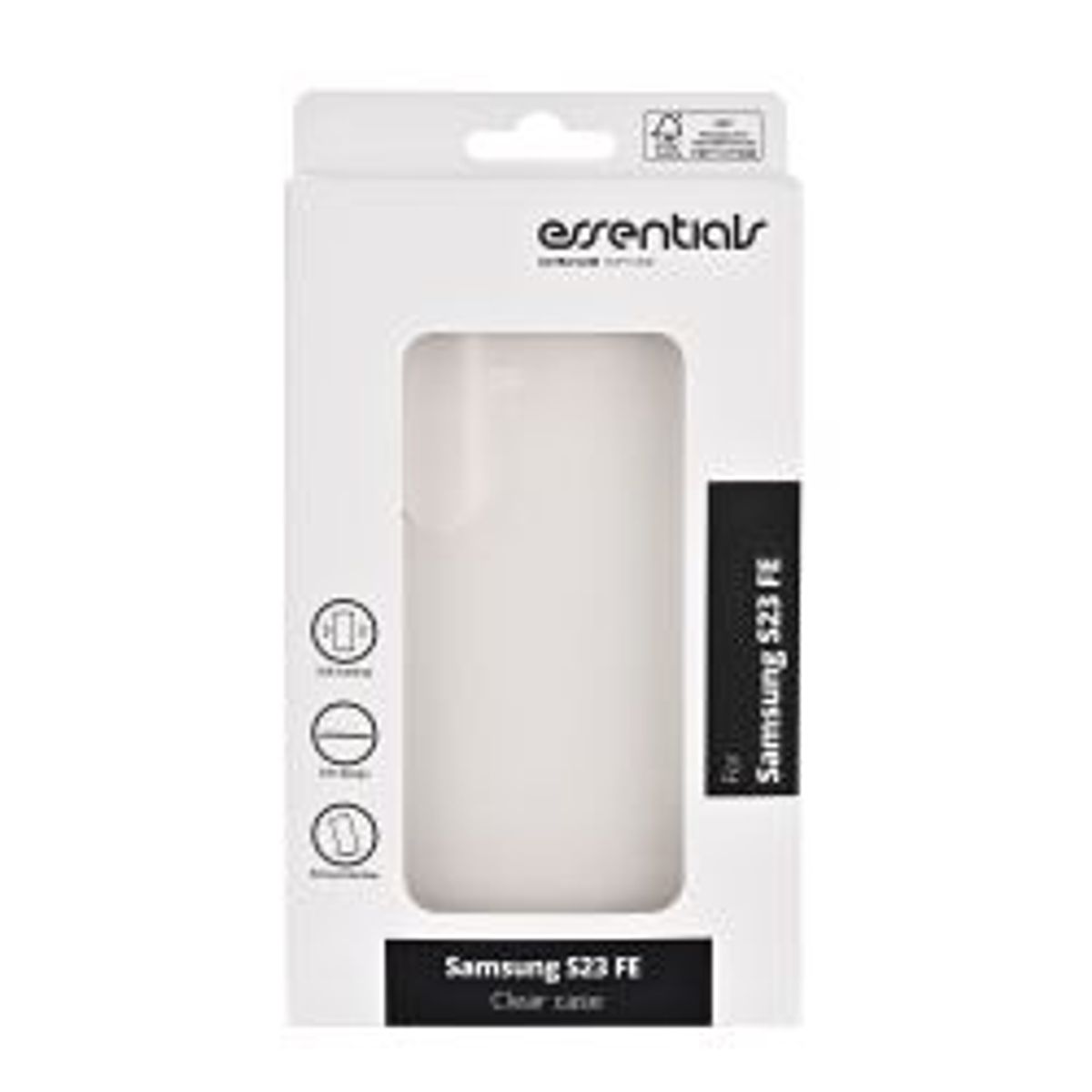 Essentials Samsung Galaxy S23 Fe Tpu Back Cover, Transparent