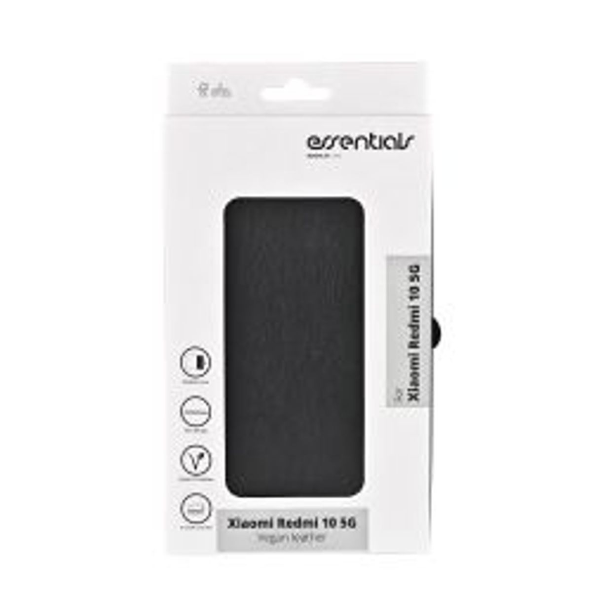 Essentials Xiaomi Redmi 10 5g Pu Wallet, 3 Cards, Black