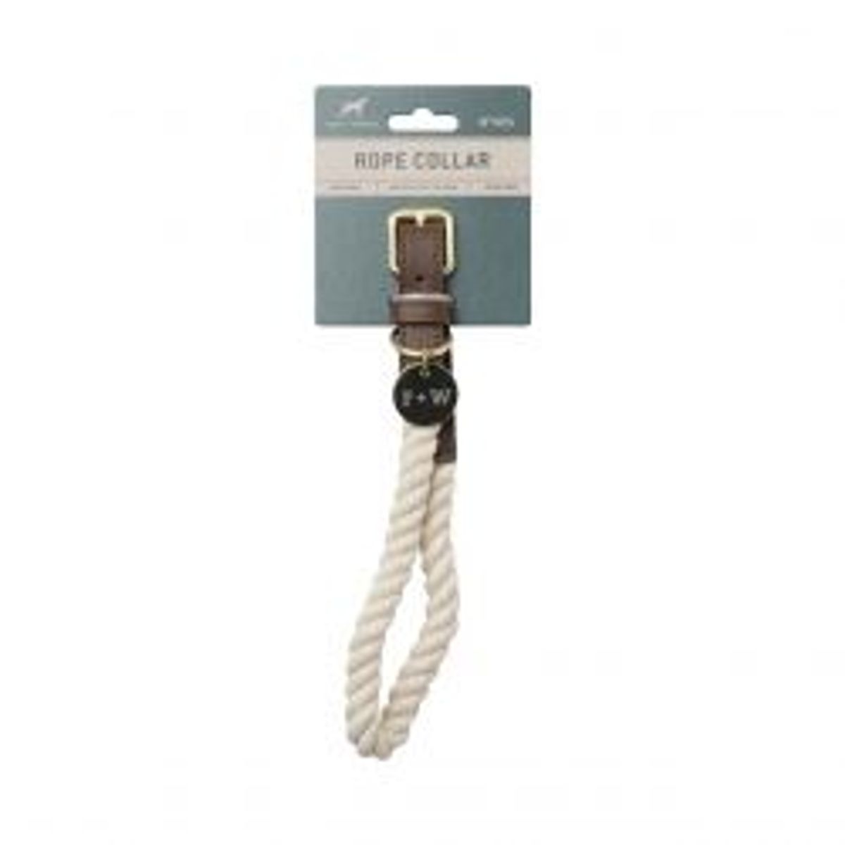 Field + Wander Dog Collar (large) Natural White - Hundeudstyr