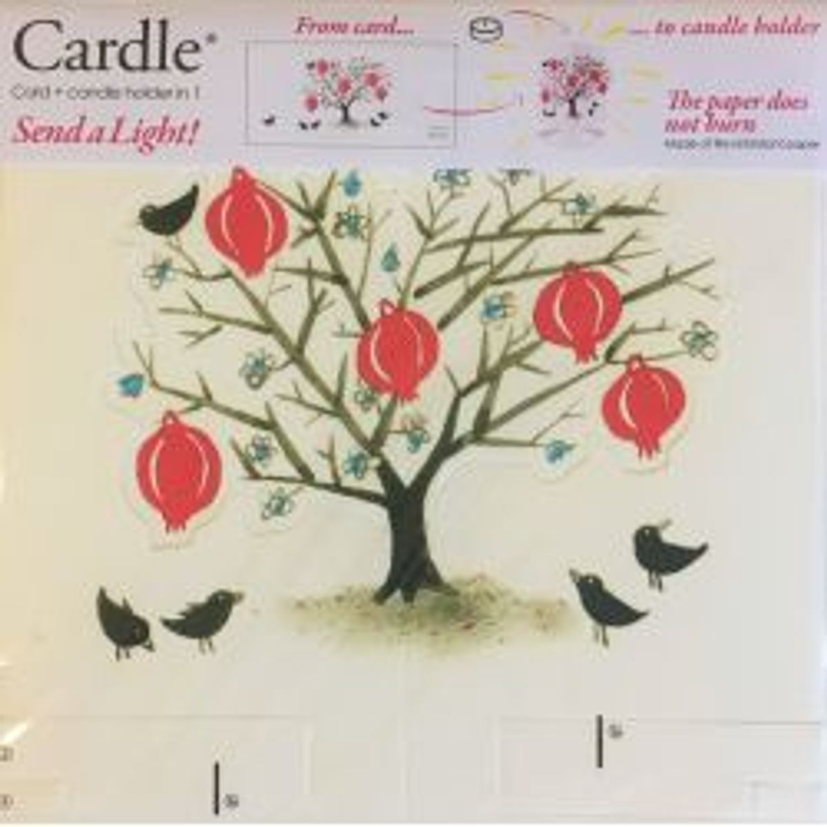 Mayves Greeting Card/candle Chirpy Breeze- Single Tree - Postkort