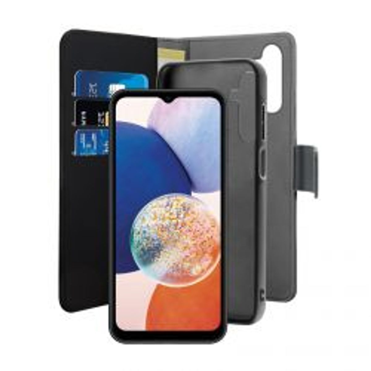 Puro Samsung Galaxy A15 Wallet, Detachable, Black - Mobilcover