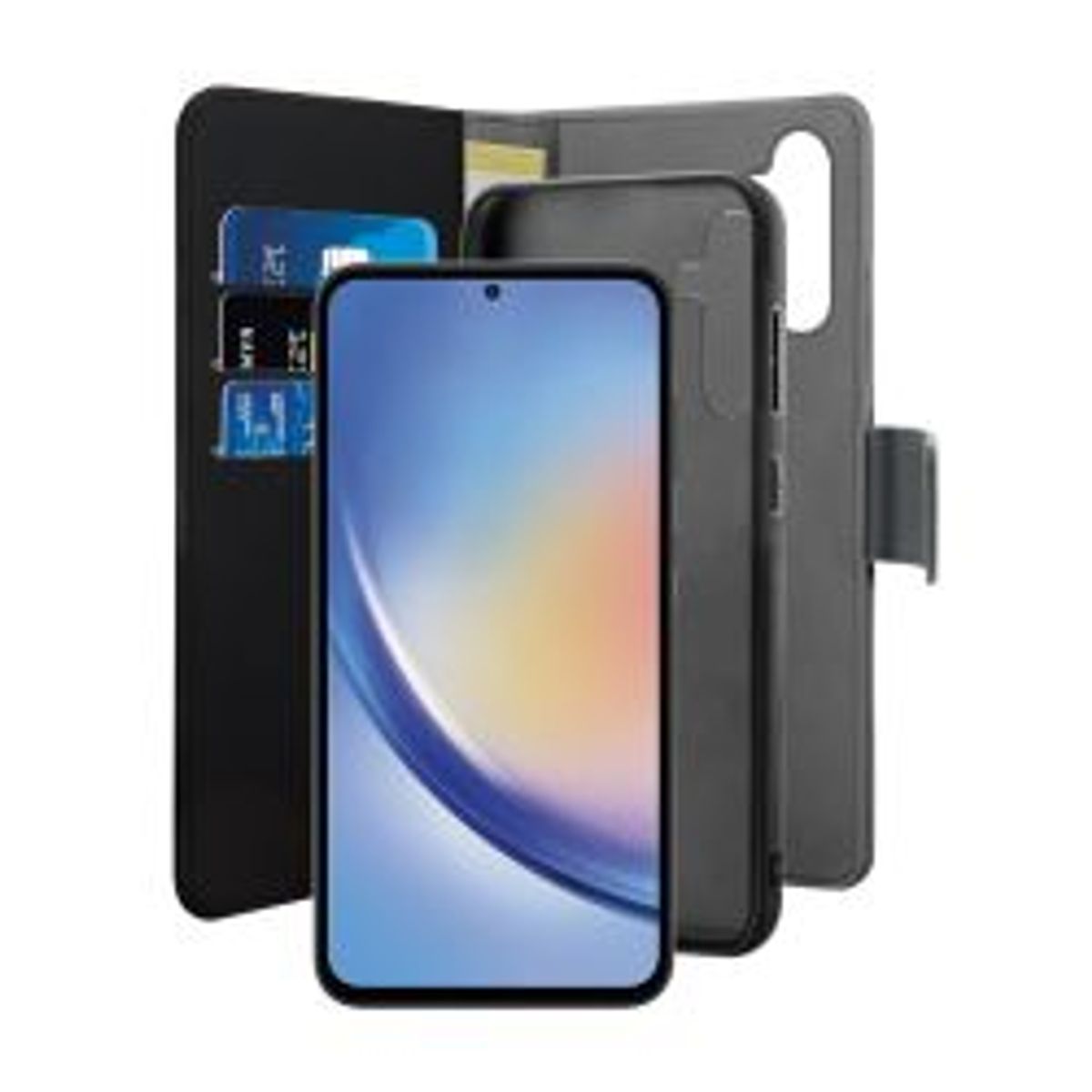 Puro Samsung Galaxy A35 Wallet, Detachable, Black