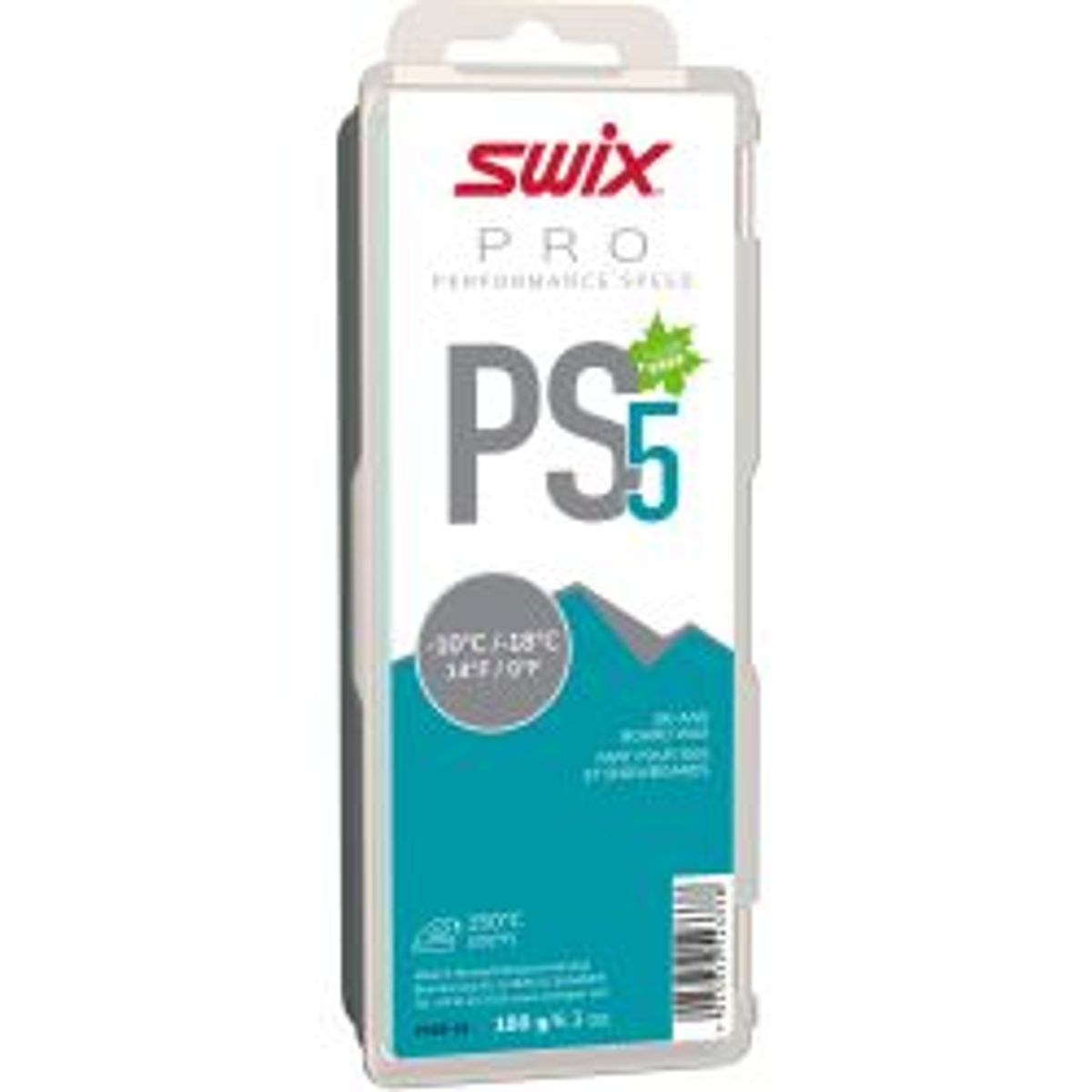 Swix Ps5 Turquoise, -10c/-18c, 180g - Skiudstyr