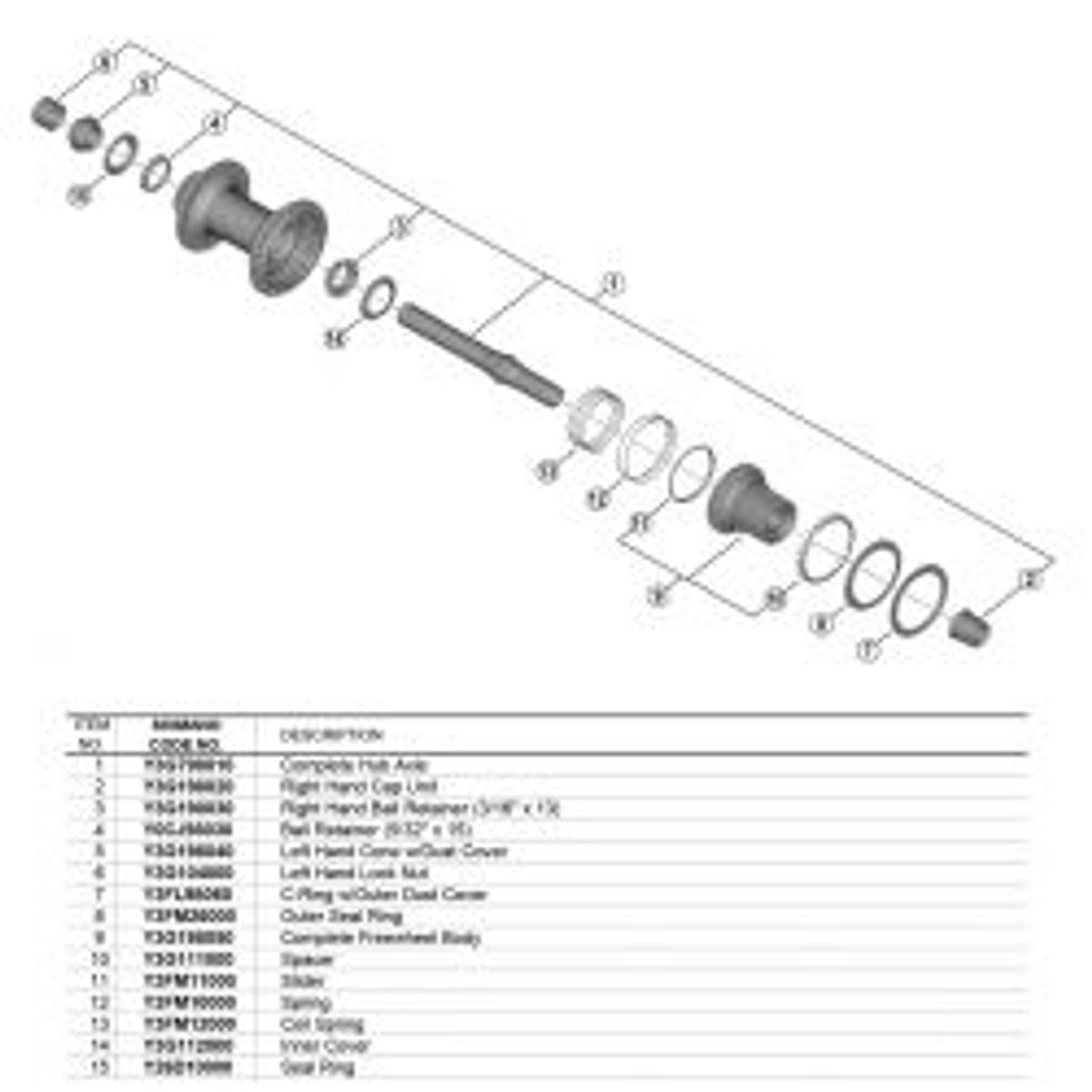 Shimano Complete Hub Axle 157mm Fh-m7130-b - Cykelreservedele