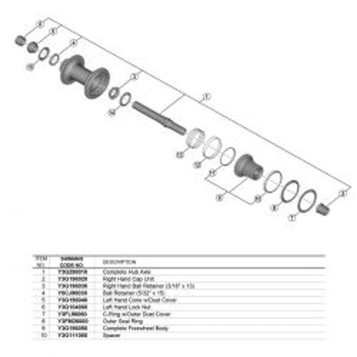 Shimano Complete Hub Axle 157mm Fh-m8130-b - Cykelreservedele